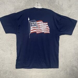 VTG FDNY Medal Day 2006 T Shirt Men's XL Blue Teddy Roosevelt Fire Dept NYC Flag
